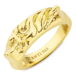 ring i forgyldt sølv - Lumé Etched