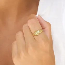 ring i forgyldt sølv - Lumé Etched