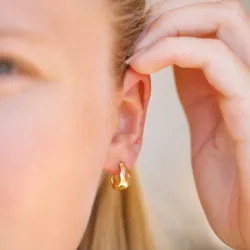 halvcreoler i forgyldt sølv - Lumé Etched