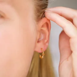 halvcreoler i forgyldt sølv - Lumé Etched