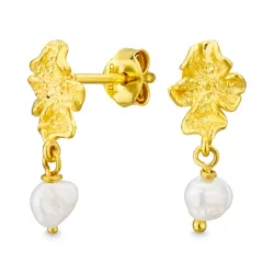 perle øreringe i forgyldt messing - Eliné