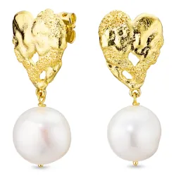 perle øreringe i forgyldt messing - Eliné