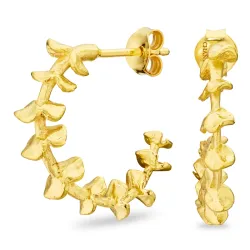 halvcreoler i forgyldt messing - Eliné