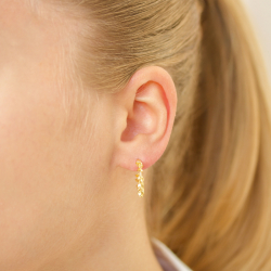 halvcreoler i forgyldt messing - Eliné