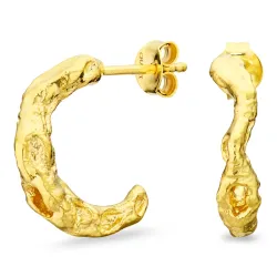 halvcreoler i forgyldt messing - Eliné