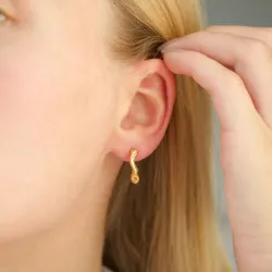 halvcreoler i forgyldt messing - Eliné