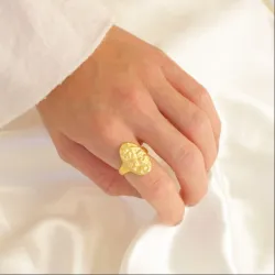 ring i forgyldt messing - Eliné