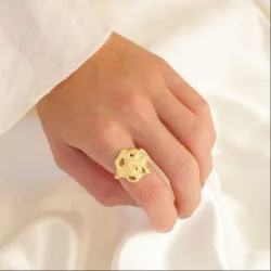 ring i forgyldt messing - Eliné