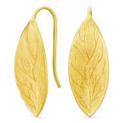 blad øreringe i forgyldt messing - Eliné