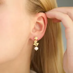 perle øreringe i forgyldt messing - Eliné