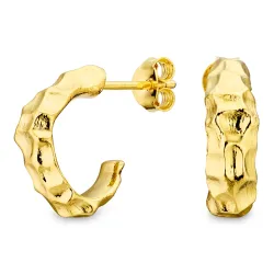 halvcreoler i forgyldt messing - Eliné