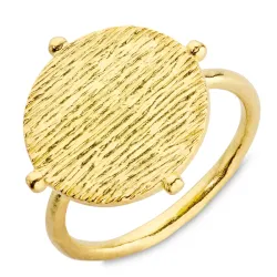 rund ring i forgyldt messing - Eliné