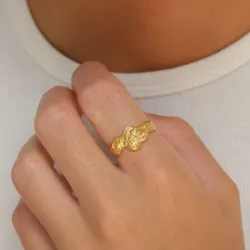 ring i forgyldt messing - Eliné