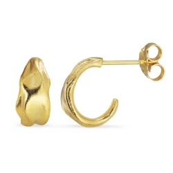 halvcreoler i forgyldt messing - Eliné