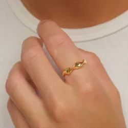 ring i forgyldt messing - Eliné