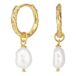 perle creoler i forgyldt messing - Eliné