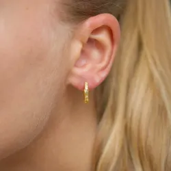 zirkon creoler i forgyldt messing - Eliné