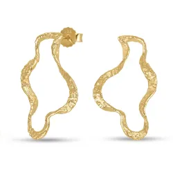 øreringe i forgyldt messing - Eliné
