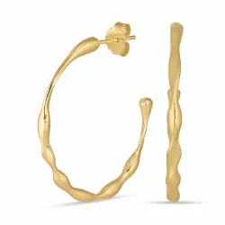 halvcreoler i forgyldt messing - Eliné