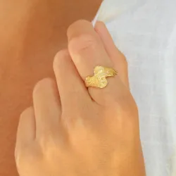 ring i forgyldt messing - Lumé Etched