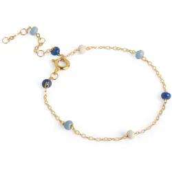 Enamel Lola Bold Marine armbånd i forgyldt sølv blå emalje