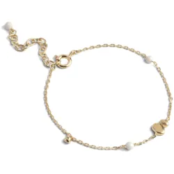 Enamel Melia Daisy armbånd i forgyldt sølv