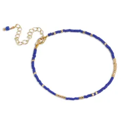 Enamel Petra Navy Blue armbånd i forgyldt sølv