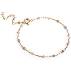 Enamel Lola Blush armbånd i forgyldt sølv