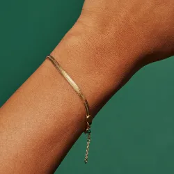 Enamel Caroline armbånd i forgyldt sølv