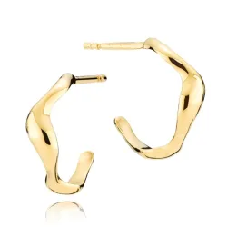 15 mm Izabel Camille Nori creoler i forgyldt sølv