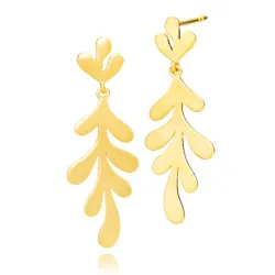 Izabel Camille Oaky blad øreringe i forgyldt sølv