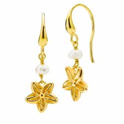 Izabel Camille Rosalina perle øreringe i forgyldt sølv