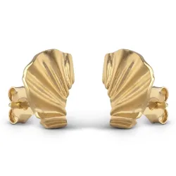 Enamel Mini Wave øreringe i forgyldt sølv