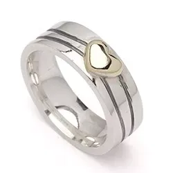 Kollektionsprøve ring i sølv og alm. guld