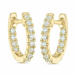 Kollektionsprøve diamant creoler i 14 karat guld med diamant 