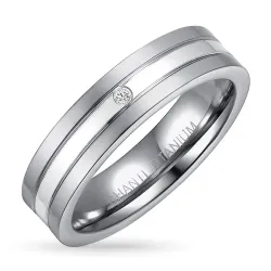 Kollektionsprøve ring i titanium og sølv