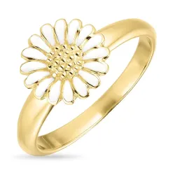 Kollektionsprøve marguerit ring i forgyldt sølv - Matilda
