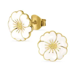 Kollektionsprøve primrose ørestikker i forgyldt sølv