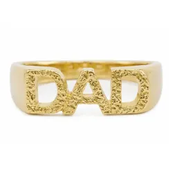 Kollektionsprøve dad ring i forgyldt messing - My Letter