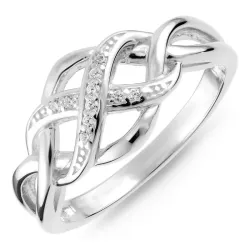 Kollektionsprøve infinity zirkon ring i sølv