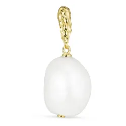 Kollektionsprøve perle vedhæng i forgyldt sølv