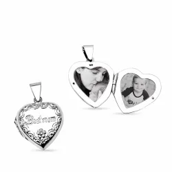 Kollektionsprøve hjerte medaljon i sølv