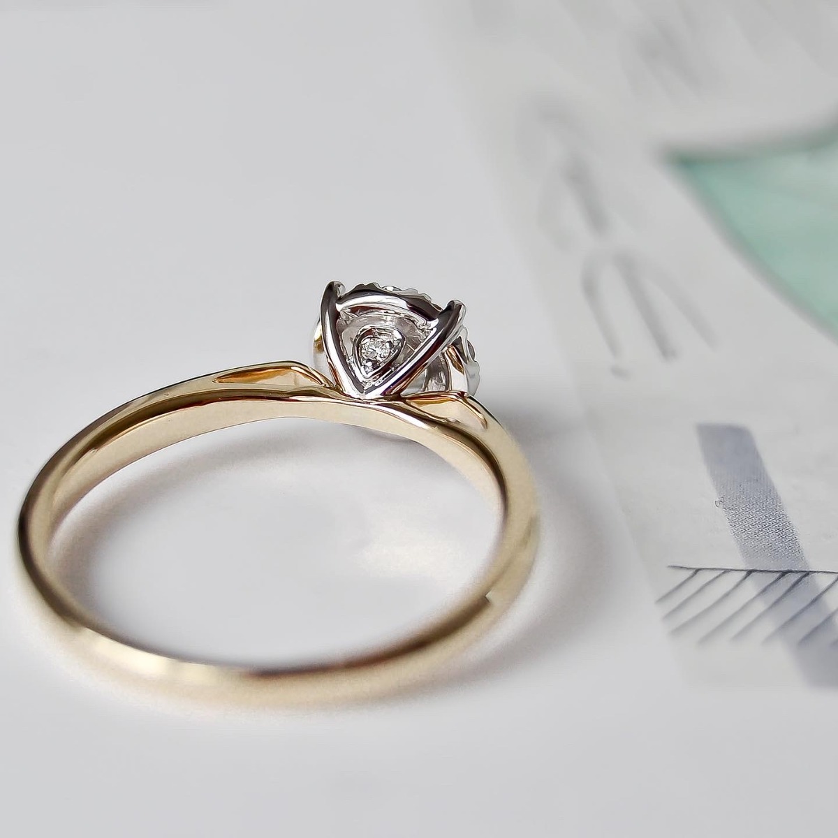 Diamant ring i guld
