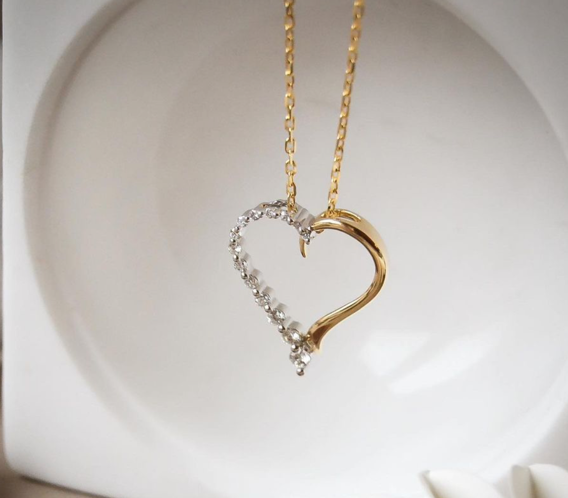 hjerte diamant vedhæng